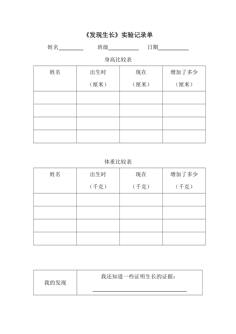 2022新教科版二年级下册科学2.5《发现生长》ppt课件（含记录单+视频）.zip