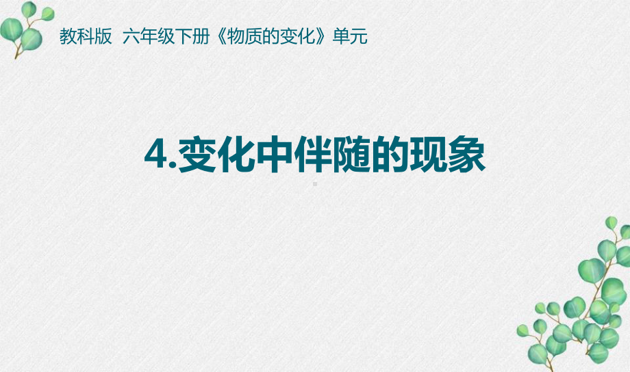 2022杭州新教科版六年级科学下册4-4《变化中伴随的现象》课件.pptx_第1页