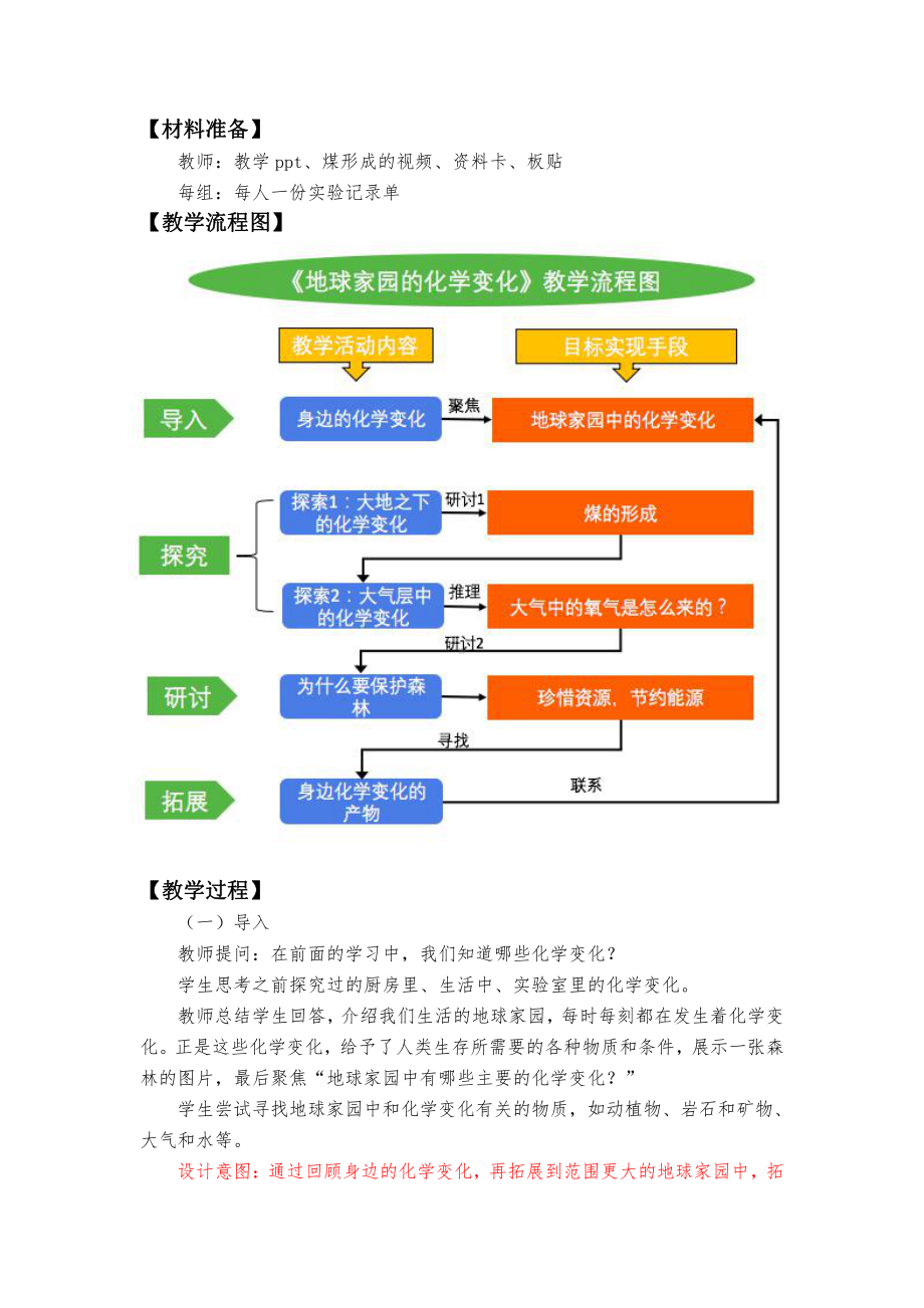 2022杭州新教科版六年级科学下册4-5《地球家园的化学变化》教案.docx_第2页