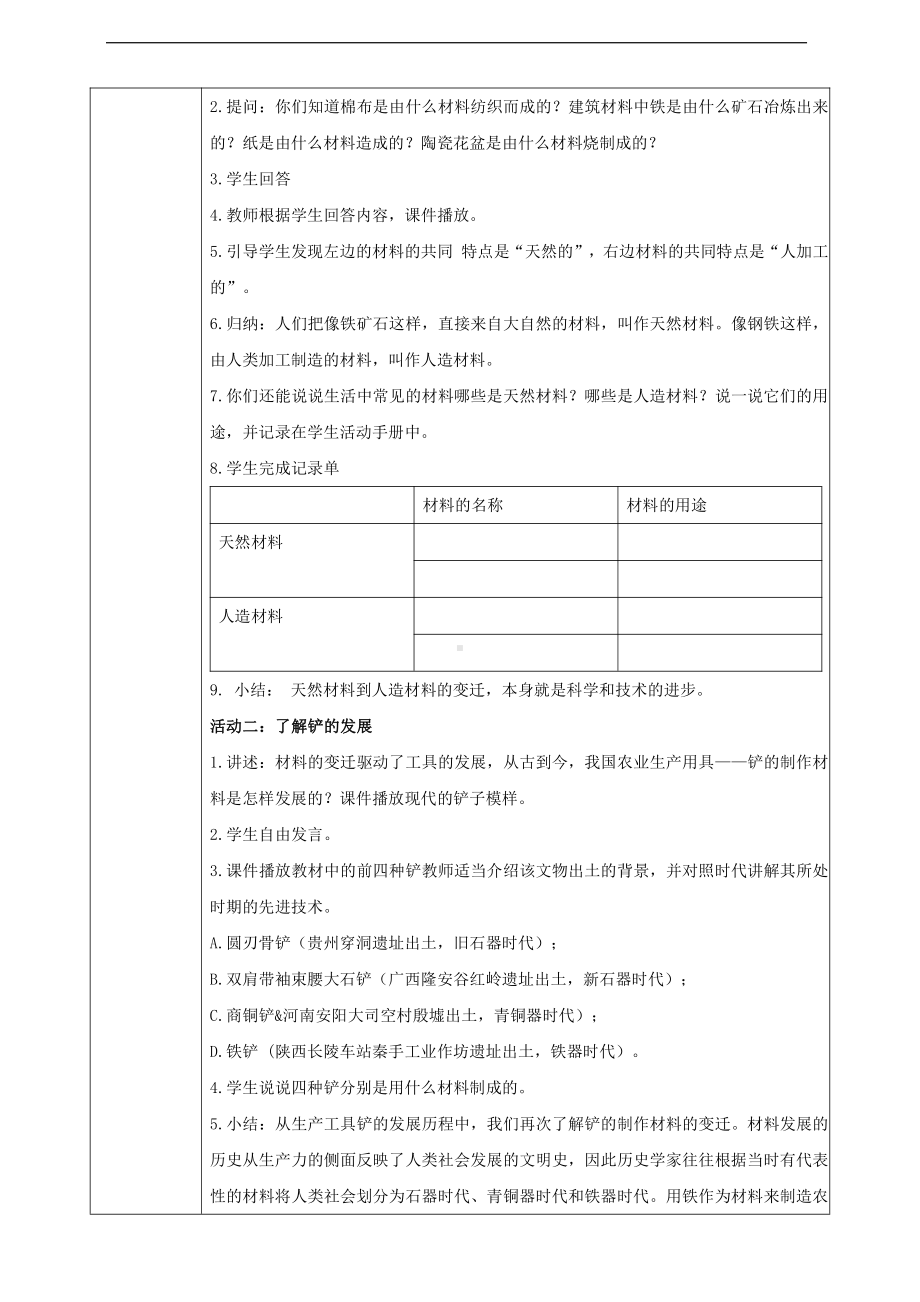 2022新湘科版三年级下册科学6.3《材料的变迁》教案.doc_第2页