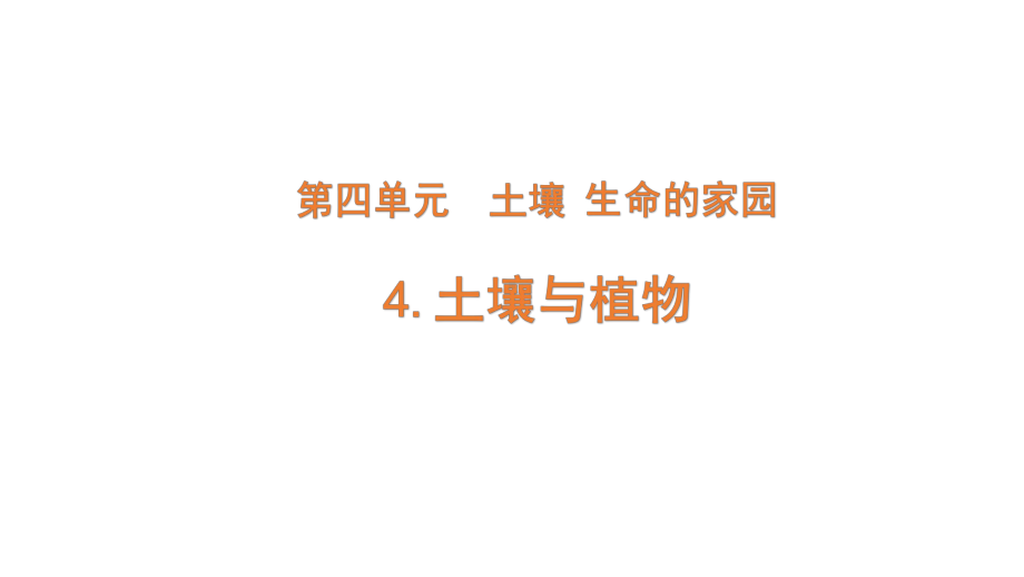 2022新大象版三年级下册科学4-4 土壤与植物ppt课件（含练习）.pptx_第1页