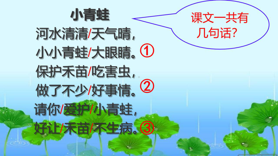 部编版一年级语文下册第一单元第3课《小青蛙》课件.pptx_第3页