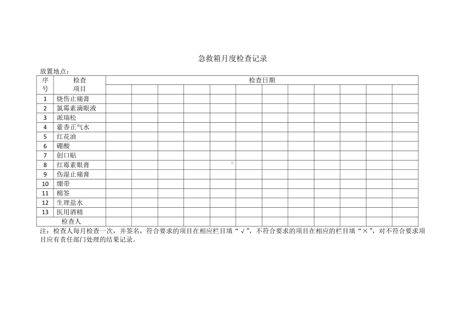 药箱检查表.doc_第1页