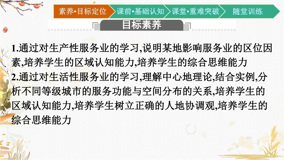 （新教材）2021新湘教版高中地理必修第二册3.3 服务业的区位选择ppt课件.pptx_第2页