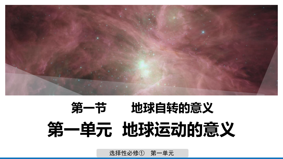 （新教材）2021鲁教版高中地理选择性必修一1.1 地球自转的意义 ppt课件.pptx_第1页