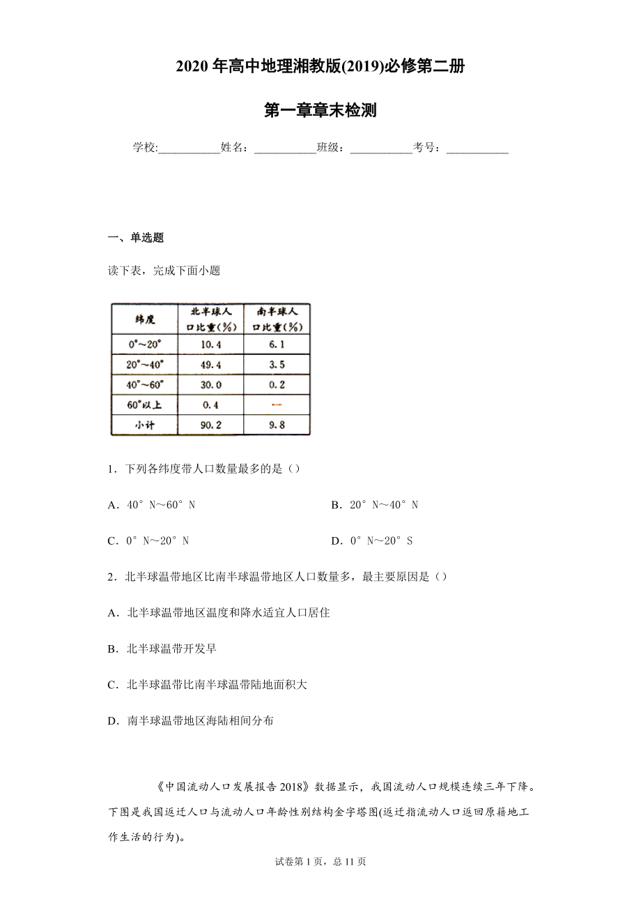 （新教材）2021新湘教版高中地理必修第二册章末检测(全册5份打包).zip