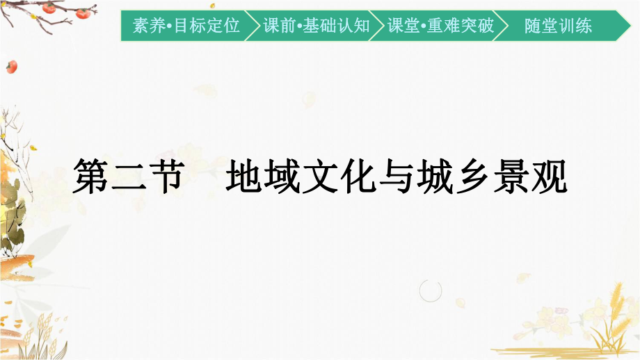 （新教材）2021新湘教版高中地理必修第二册2.2 地域文化与城乡景观ppt课件.pptx_第1页