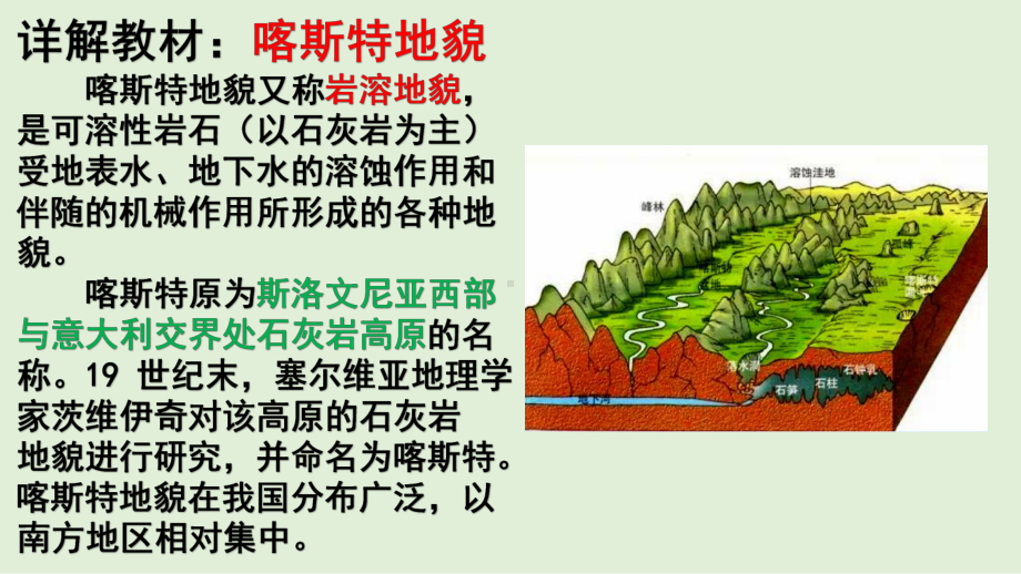 （新教材）2021新湘教版高中地理必修第一册2.3喀斯特、海岸和冰川地貌教材详解 ppt课件.pptx_第3页