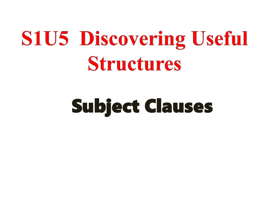 （2019版）新人教版选择性必修第一册Unit 5Discovering Useful Structures ppt课件.pptx_第1页