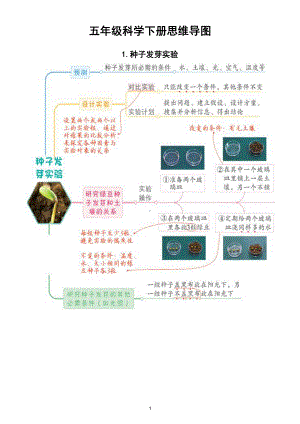 小学科学教科版五年级下册每课思维导图（1-5课）（2022新版）.doc