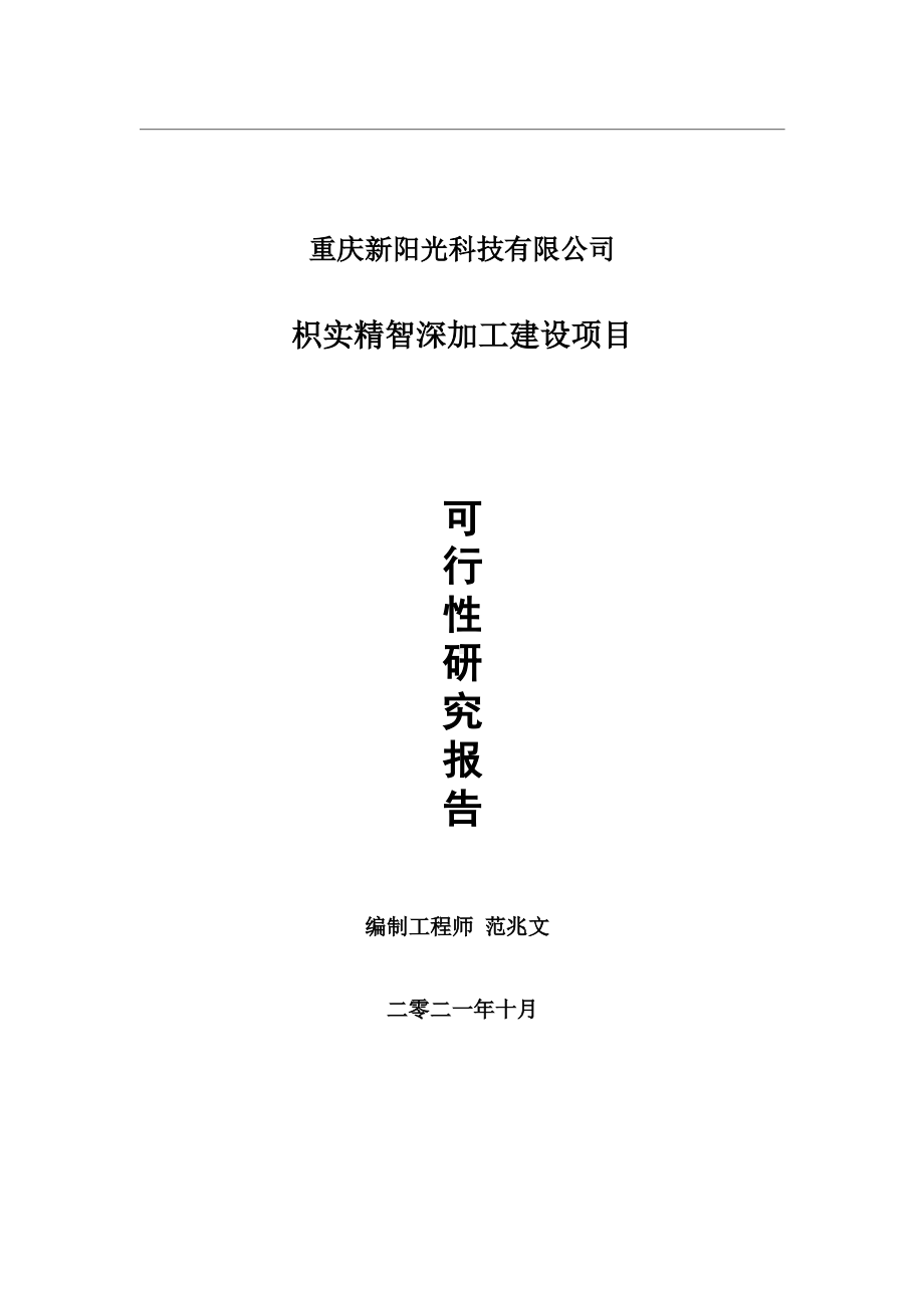 枳实精智深加工项目可行性研究报告-用于立项备案.wps_第1页