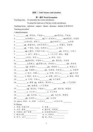 （2019版）新人教版选择性必修第二册Unit 1 Word formation 学案.doc