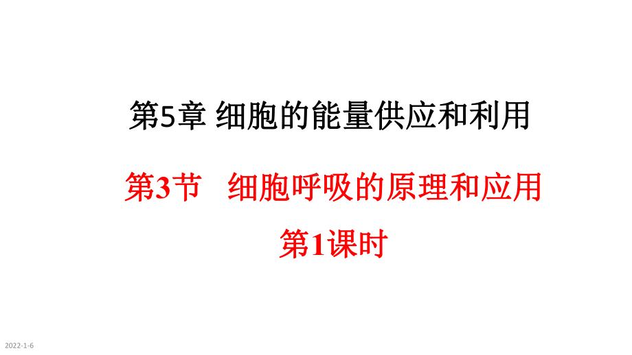 （新教材）2019新人教版高中生物必修一5.3细胞呼吸第一课时ppt课件.ppt_第1页