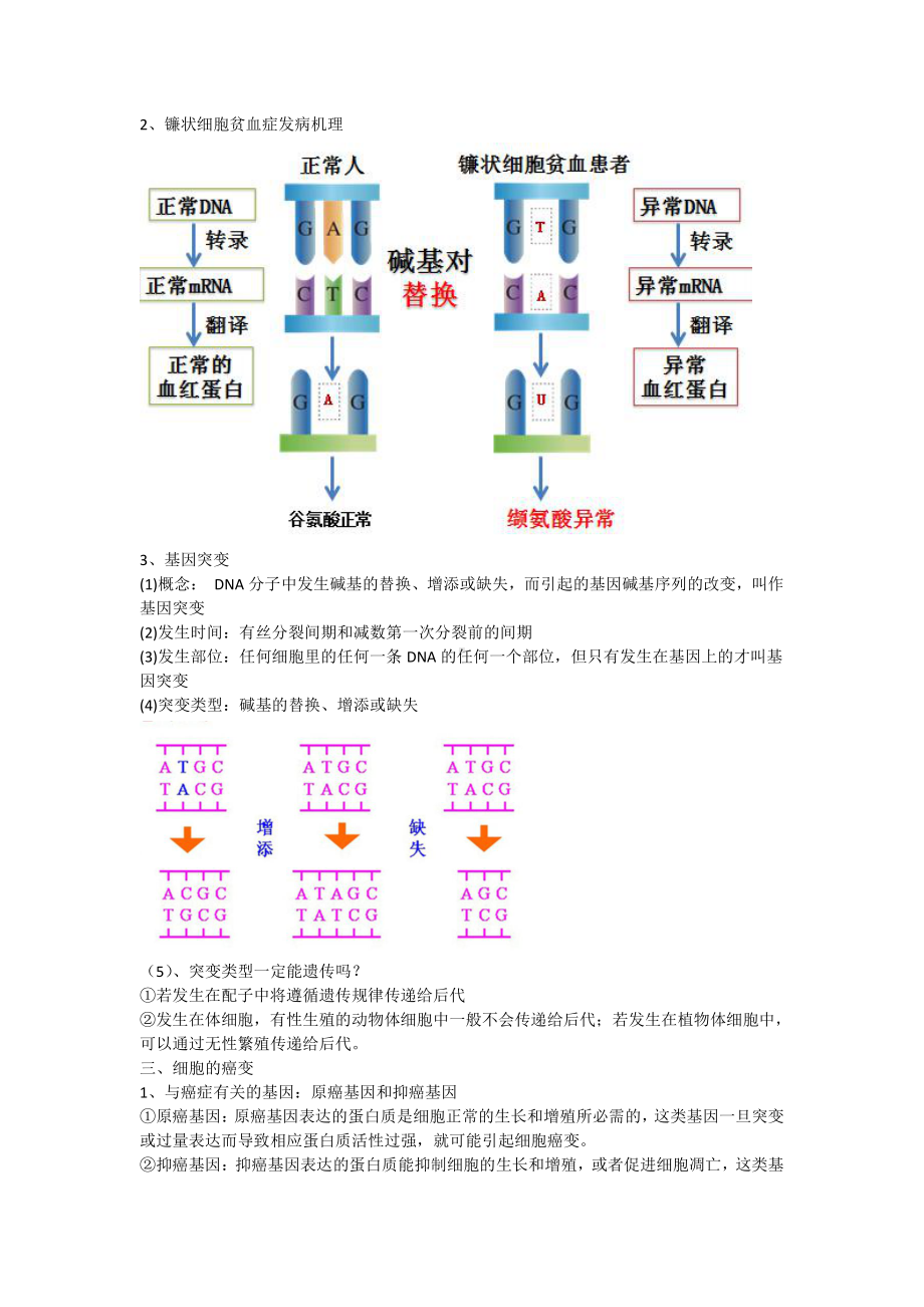 （新教材）2019人教版高中生物必修二5.1基因突变和基因重组教案.docx_第2页