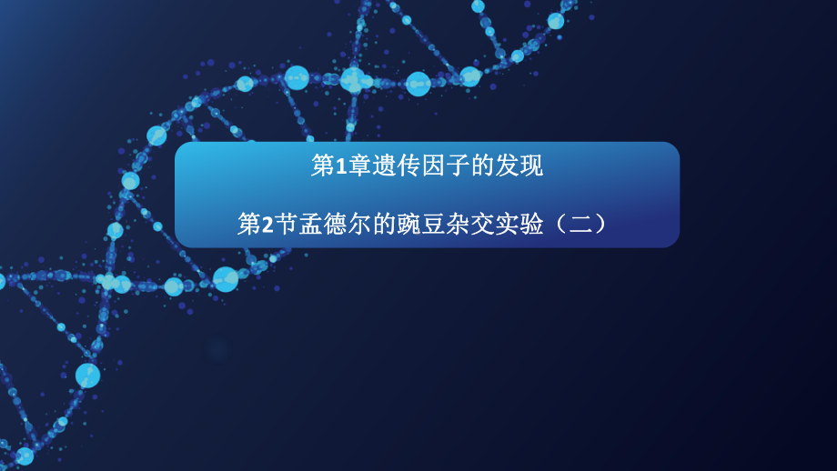 （新教材）2019新人教版高中生物必修二1.2孟德尔的豌豆杂交实验（二）课件.pptx_第1页