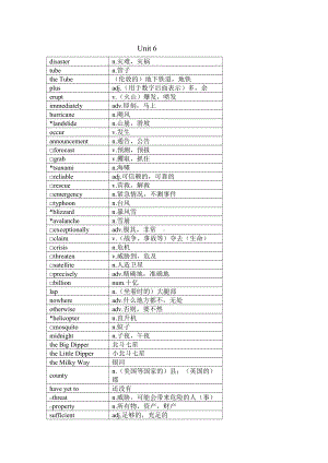 （新教材）2022新外研版高中英语必修第三册Unit6 单词表.docx