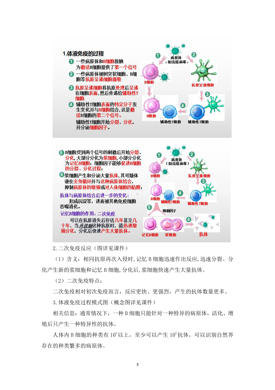 （新教材）2019人教版高中生物选择性必修一4.2 特异性免疫 教案.docx_第3页