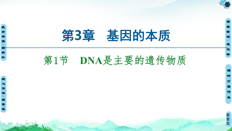 （新教材）2019新人教版高中生物必修二第3章第1节DNA是主要的遗传物质课件.ppt_第1页