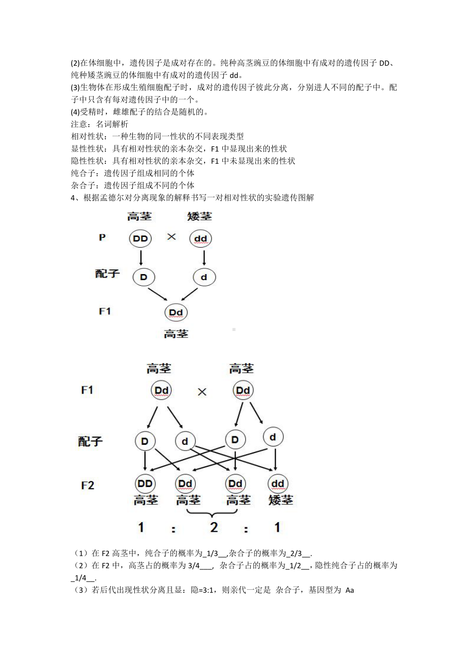 （新教材）2019人教版高中生物必修二1.1孟德尔豌豆杂交实验（一）教案.docx_第3页