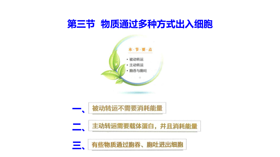 3.3物质通过多种方式出入细胞ppt课件-（新教材）2019新浙科版高中生物必修一.pptx_第1页