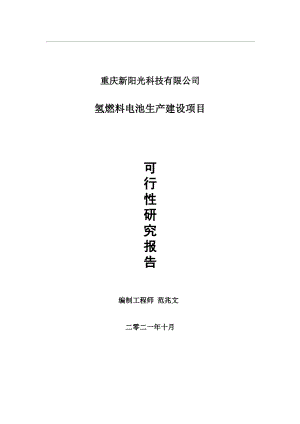 氢燃料电池生产项目可行性研究报告-用于立项备案.wps