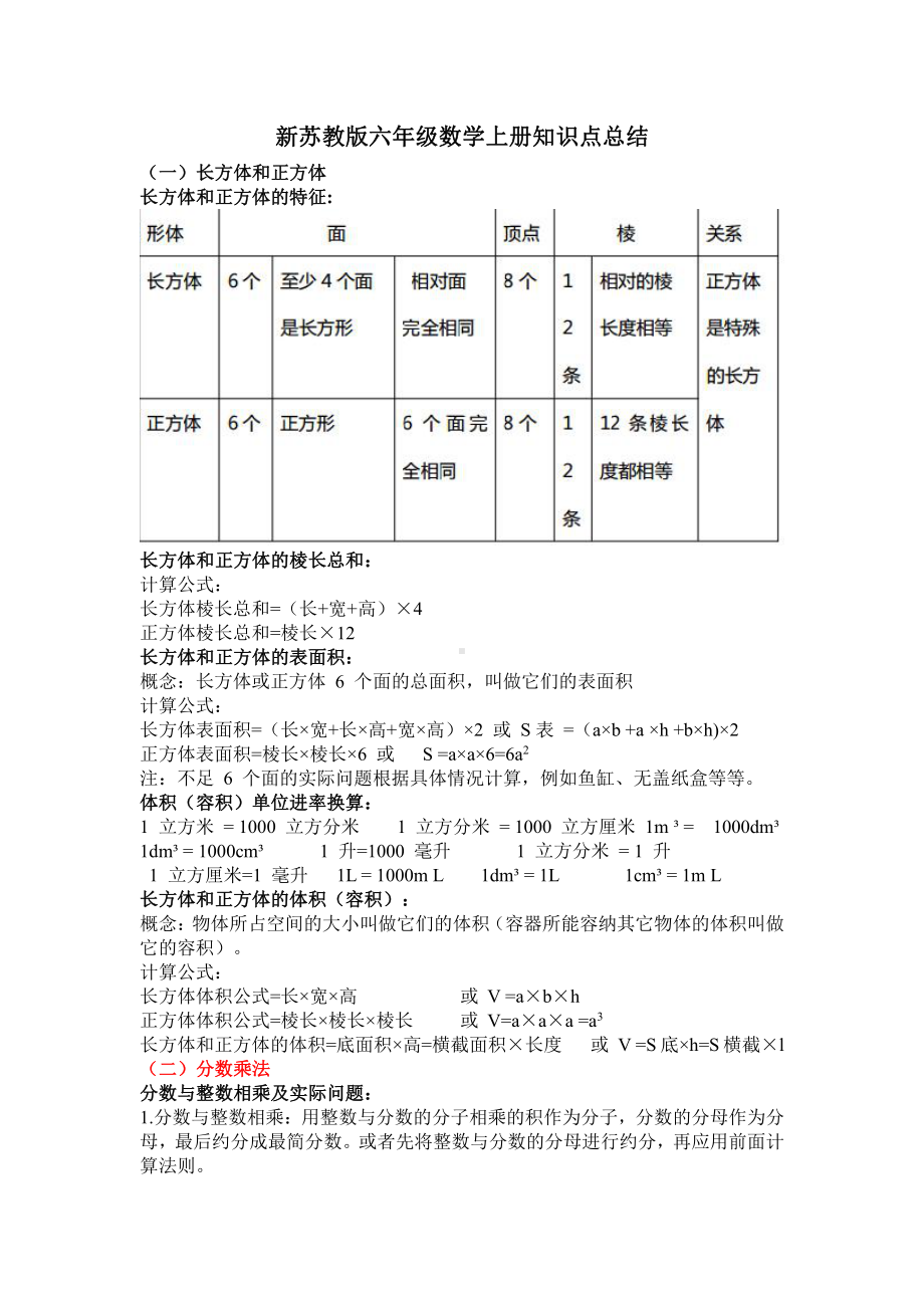 苏教版六年级数学上册知识点总结梳理.docx_第1页