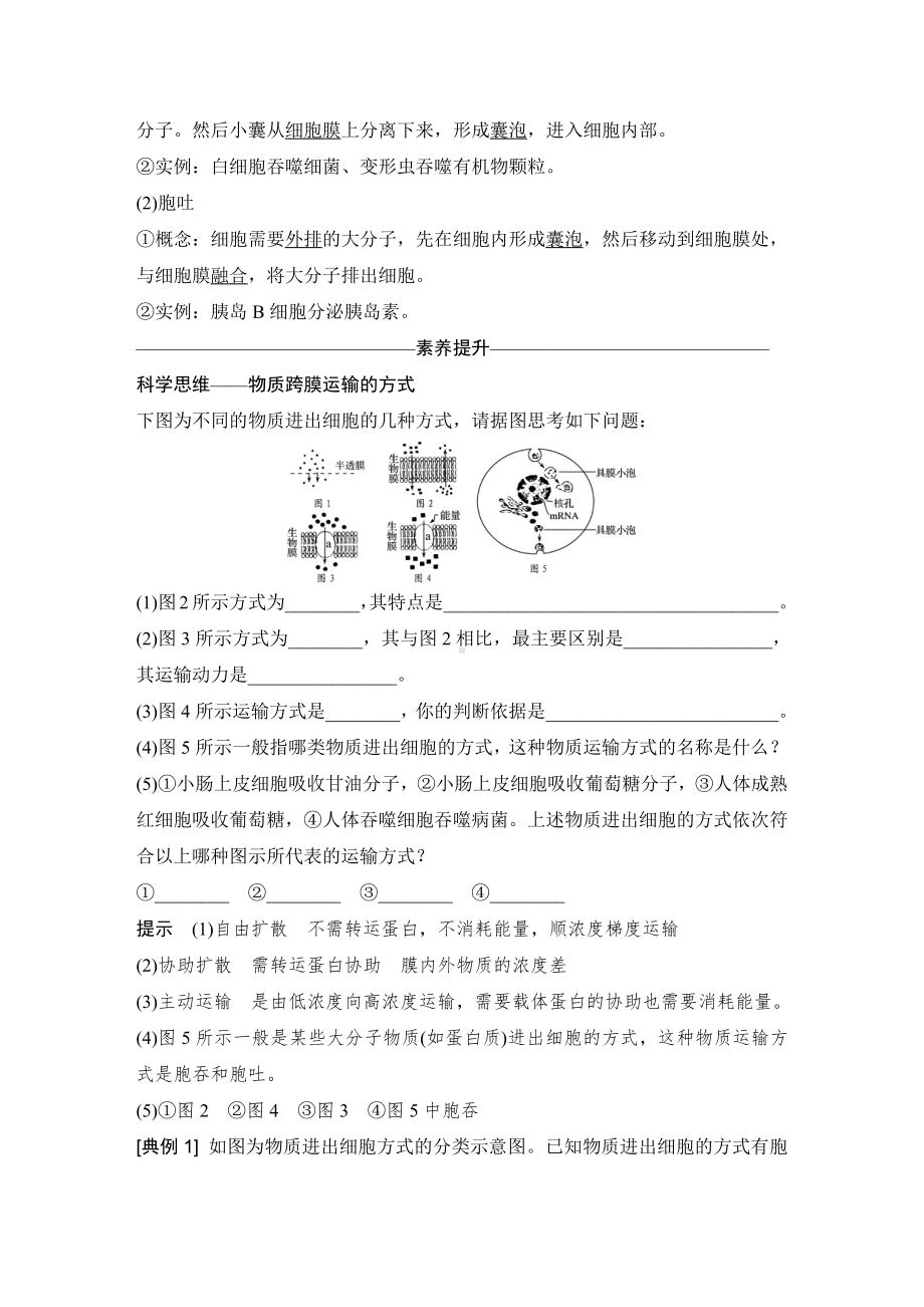 （新教材）2019新人教版高中生物必修一第2节　主动运输与胞吞、胞吐练习.doc_第2页