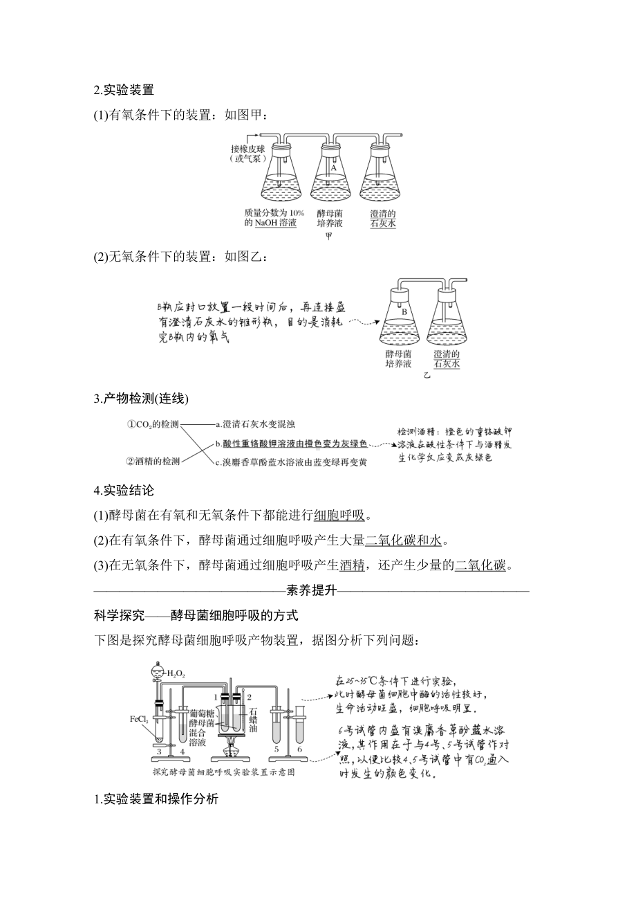 （新教材）2019新人教版高中生物必修一第1课时　细胞呼吸的方式和有氧呼吸过程练习.doc_第2页