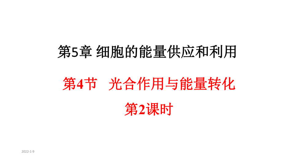 5.4 光合作用的原理与应用 (第2课时) ppt课件-（新教材）2019新人教版高中生物必修一.pptx_第2页