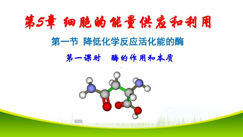 5.1+降低化学反应活化能的酶+第一课时+ppt课件-（新教材）2019新人教版高中生物必修一.pptx_第1页