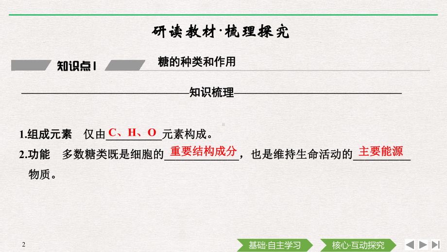 （新教材）2019新人教版高中生物必修一第3节　细胞中的糖类和脂质ppt课件.pptx_第2页