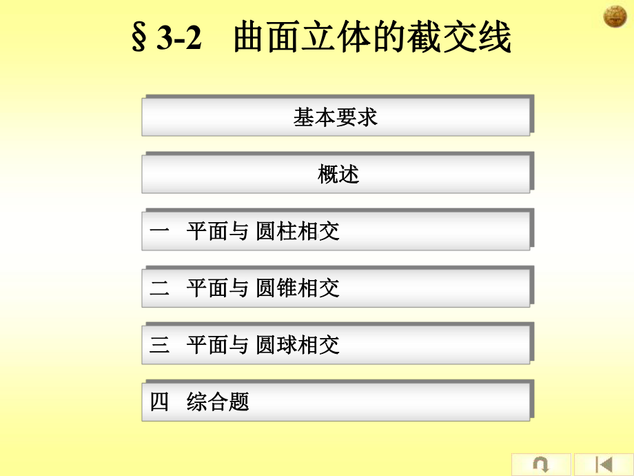 工程制图课件：3-2 曲面立体的截交线151130.ppt_第1页