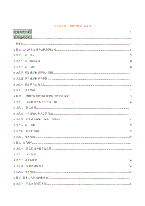 2023年中考历史核心必背知识点 专题05 世界古代史+世界近代史（九年级上册）.doc