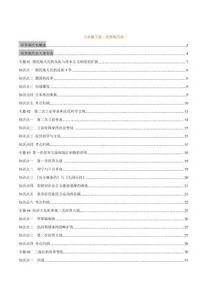 2023年中考历史核心必背知识点 专题06 世界现代史（九年级下册）.doc