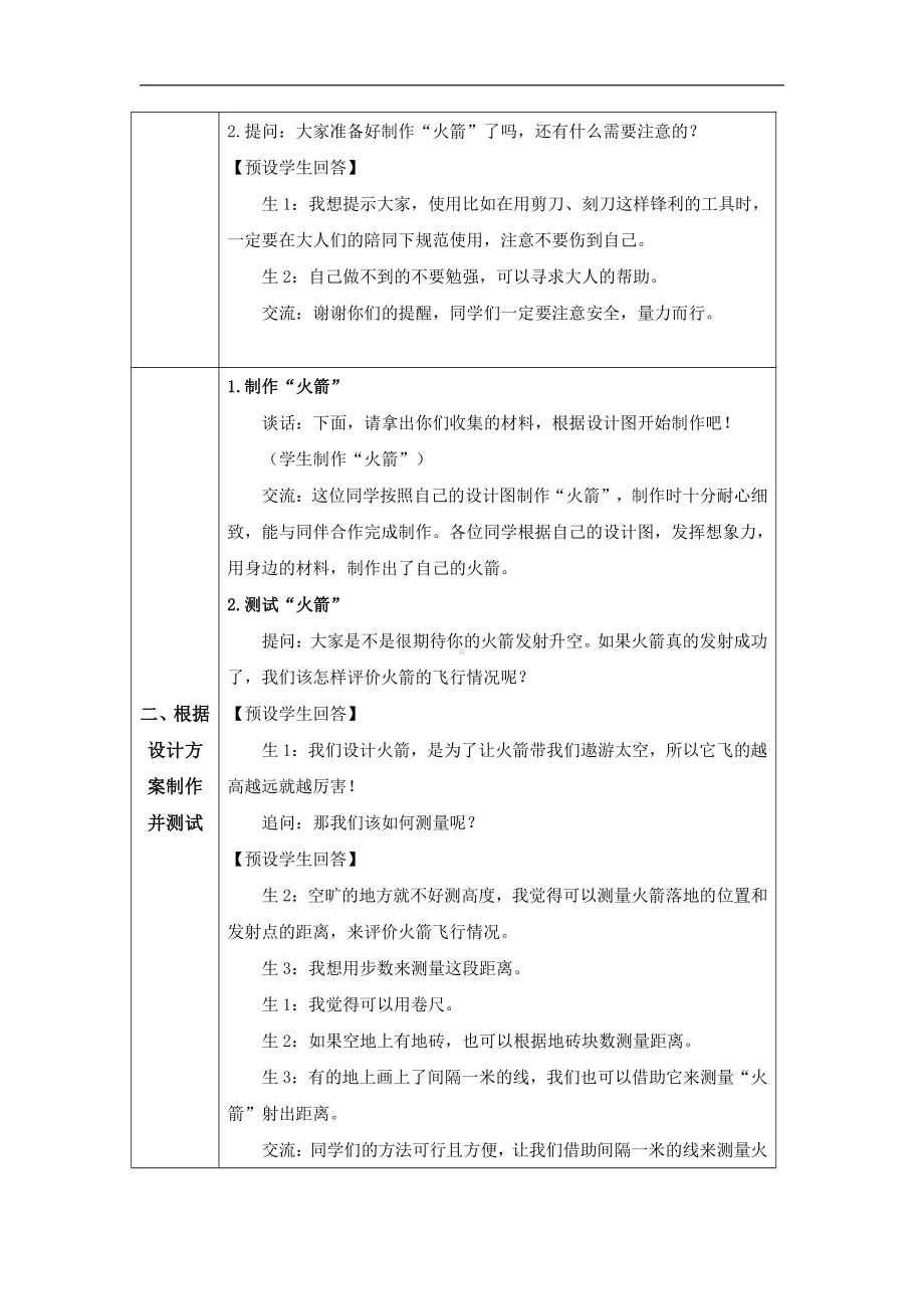 2022人教鄂教版六年级下册科学13 制作“火箭”（第二课时）教案、教学设计.docx_第2页