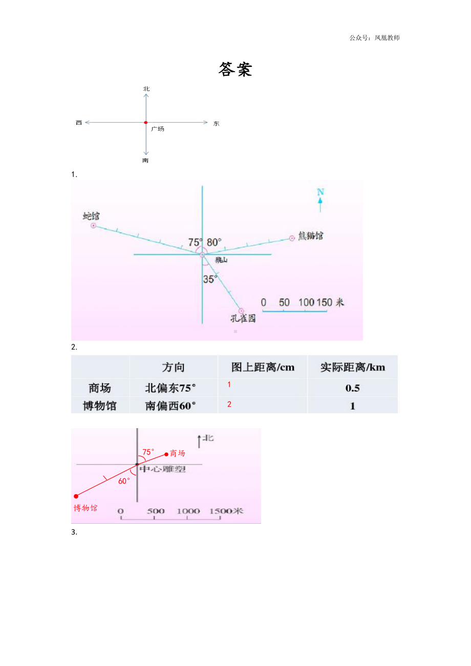 苏教版六下数学5.2 根据方向和距离在平面图上表示物体的位置.docx_第2页