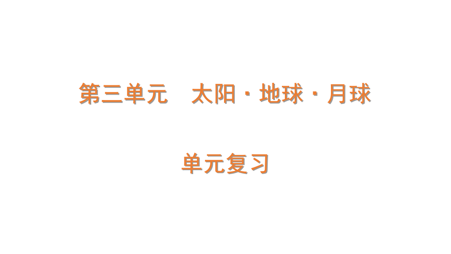 2022春青岛版（六三制）四年级下册科学第3单元 太阳·地球·月亮-单元复习ppt课件.zip