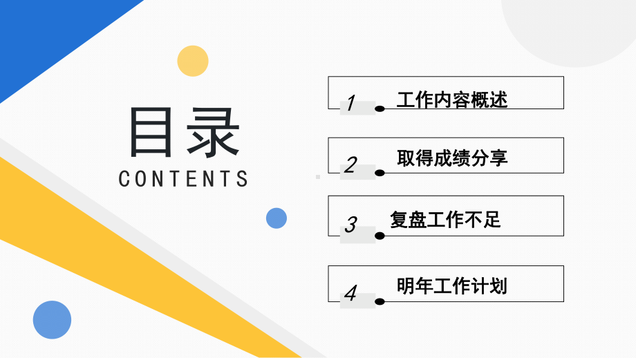 黄蓝简约风2022述职报告汇报PPT通用模板.pptx_第2页