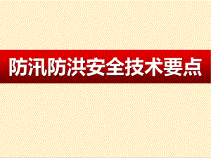 防汛防洪安全技术要点培训讲座课件PPT.pptx