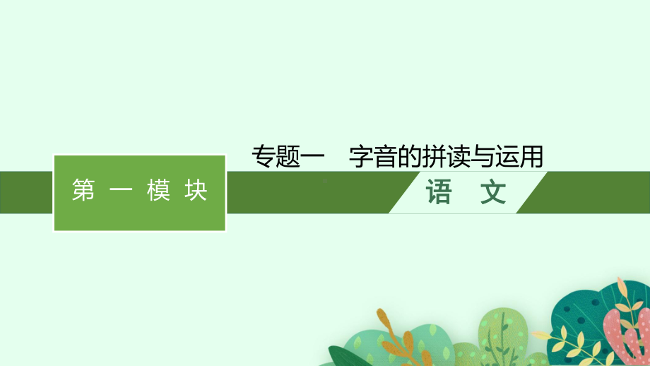 2023中考语文（人教版）总复习 专题1　字音的拼读与运用.pptx_第1页