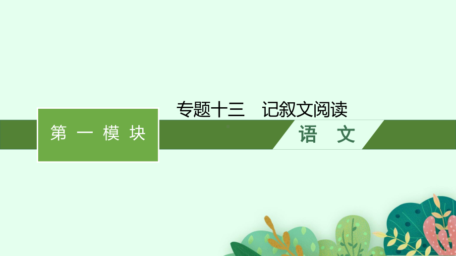 2023中考语文（人教版）总复习 专题13　记叙文阅读.pptx_第1页