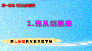 2022新大象版 五年级下册科学1.1光从哪里来ppt课件（含视频）.pptx