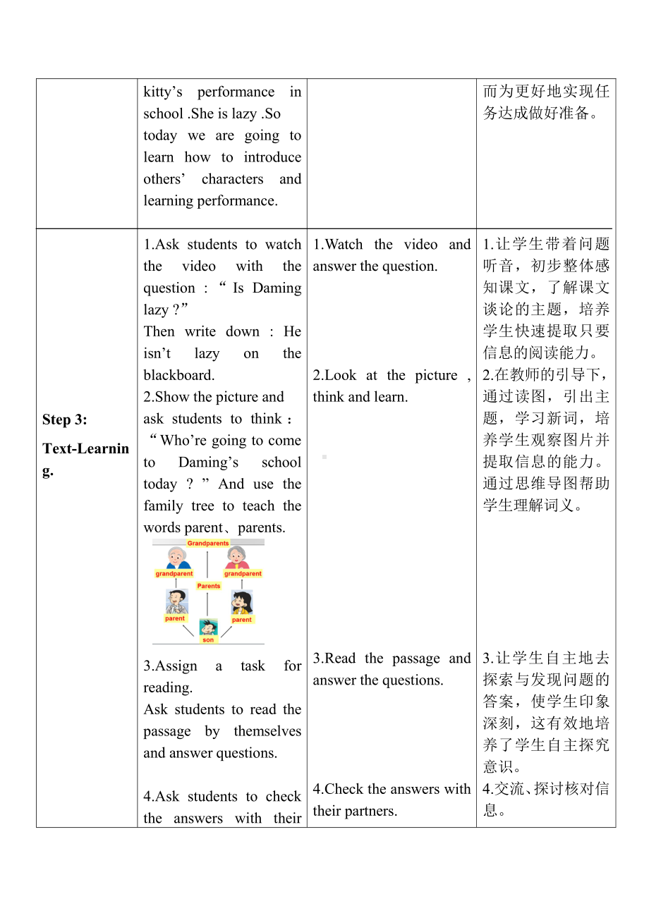 Module 8-Unit 1 He works hard.-教案、教学设计-部级优课-(配套课件编号：d096b)-外研版（一起）三年级下册.doc_第3页