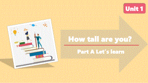 人教版（PEP）英语六年级下册-Unit 1 How tall are you？A Let’s learn 课件.pptx