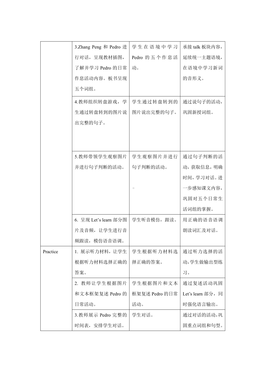 人教版（PEP）英语五年级下册-Unit 1My day A Let’s learn 教案.docx_第2页