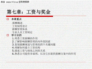 《人力资源管理全套培训教程》-7工资与奖金(PPT-35页).ppt