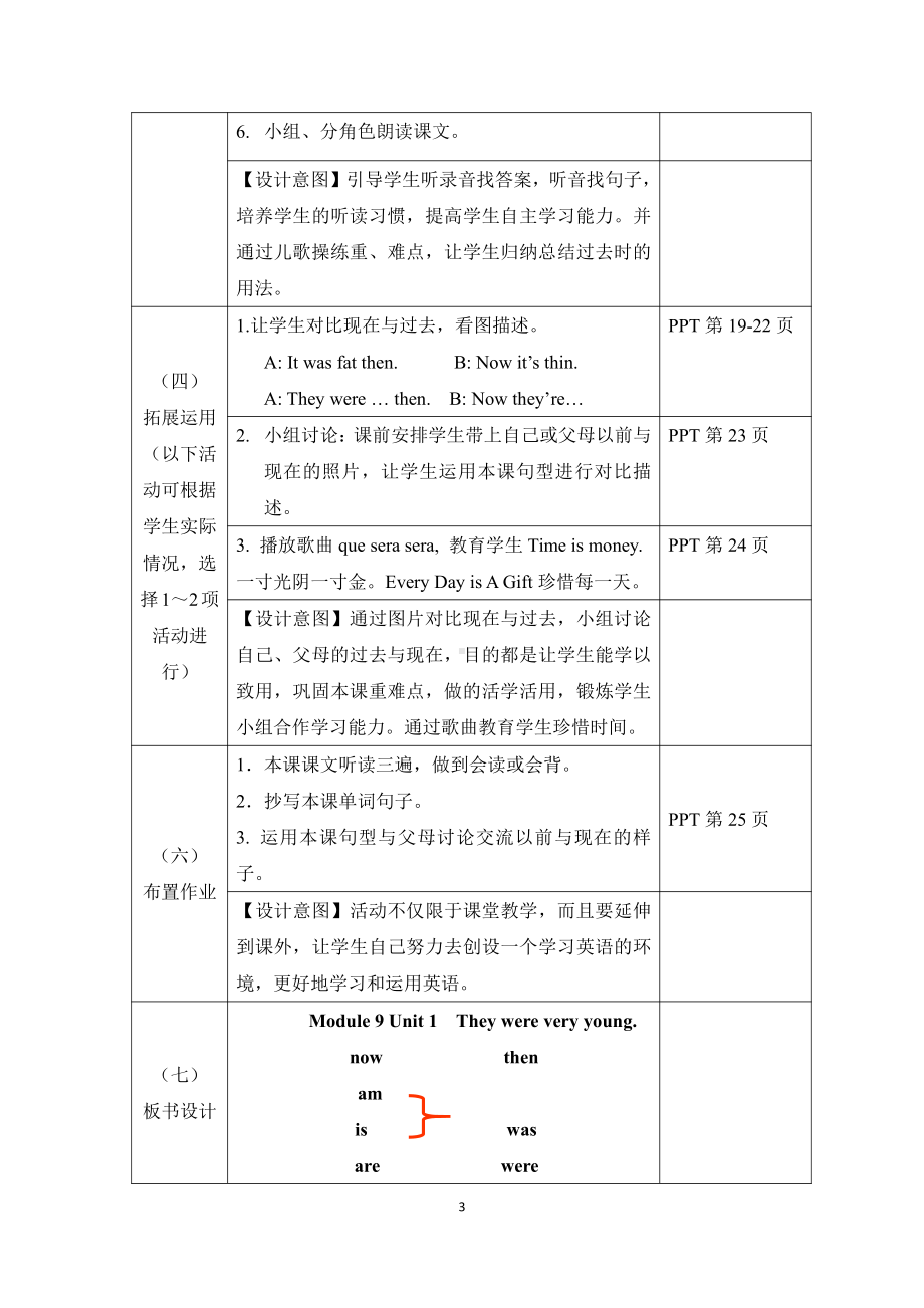 Module 9-Unit 1 They were very young.-教案、教学设计-公开课-(配套课件编号：70512)-外研版（一起）三年级下册.doc_第3页