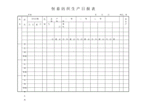 恒泰纺织生产日报表.doc