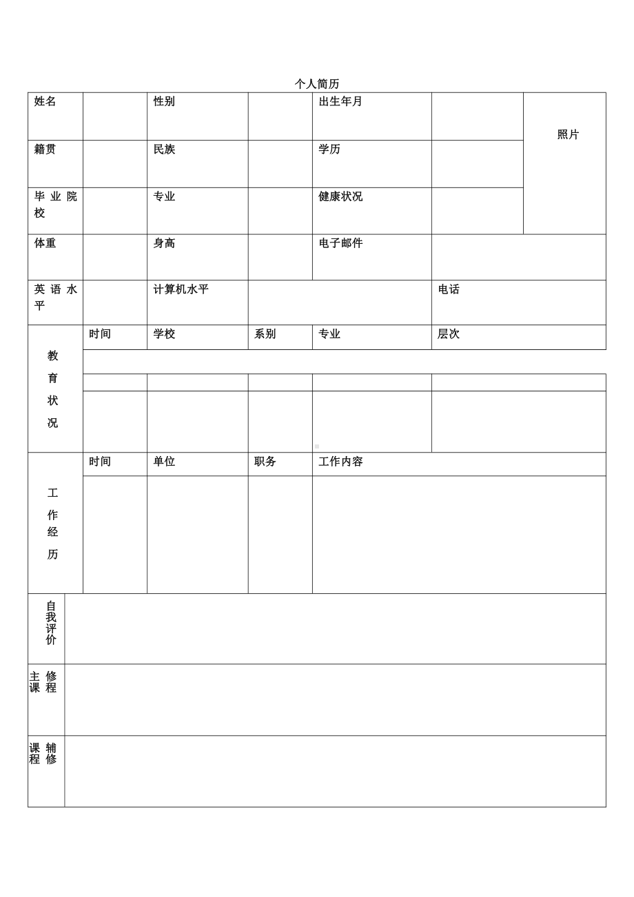 简历简历模板.doc_第3页