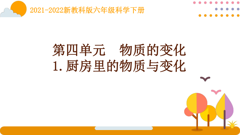 2022新教科版科学六年级下册第四单元《物质的变化》全部课件(含8课).pptx_第1页